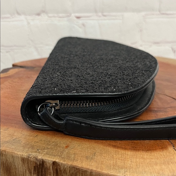 A New Day Black Matte Sequin Clutch - Picture 5 of 10